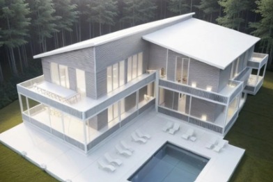 Rendering of the Mill Residence, Windham, NY